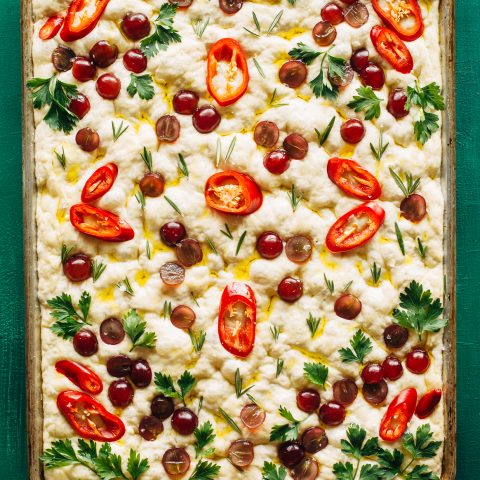 Unbaked Garden Grape Focaccia