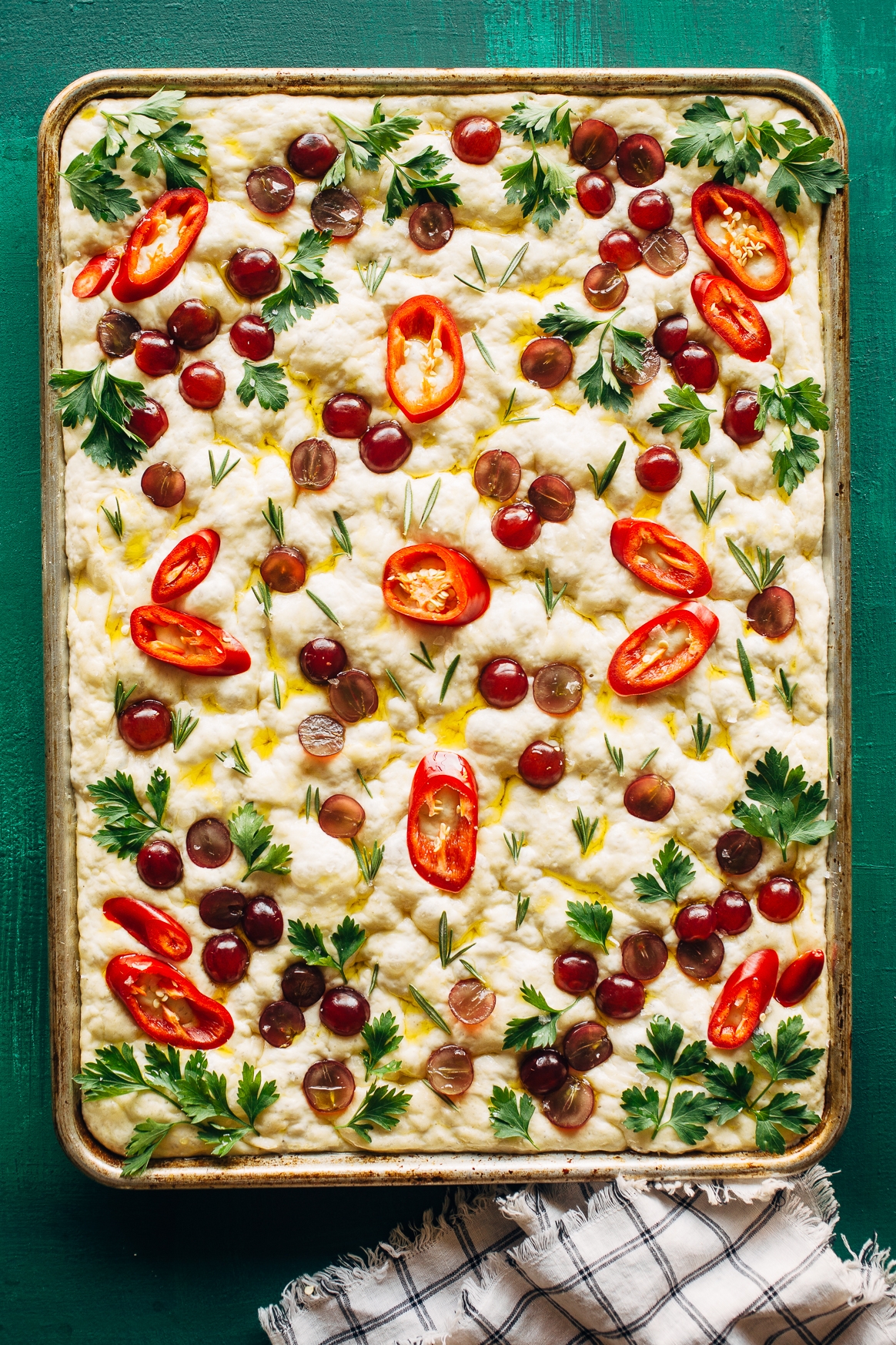 Unbaked Garden Grape Focaccia