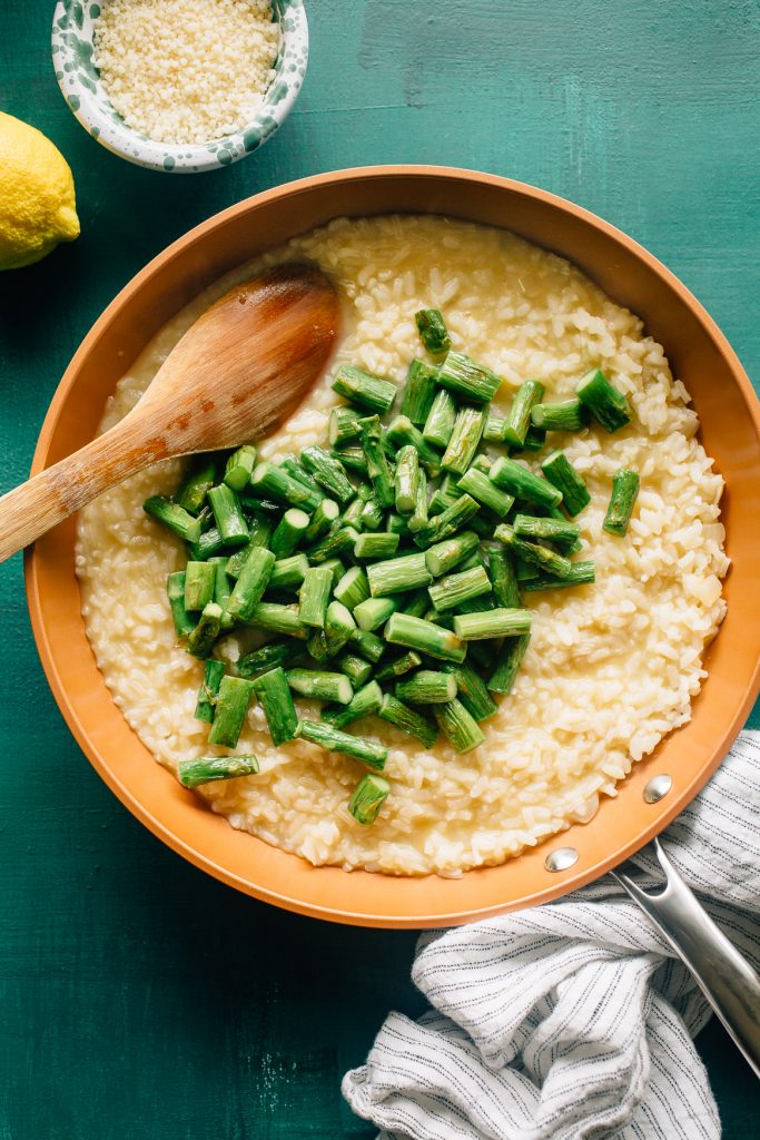 Asparagus Risotto with Lemon and Herbed Goat Cheese Recipe Kitchen