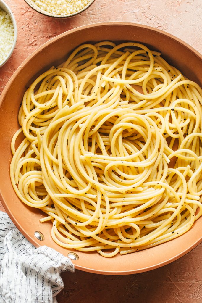 Making Cacio e Pepe