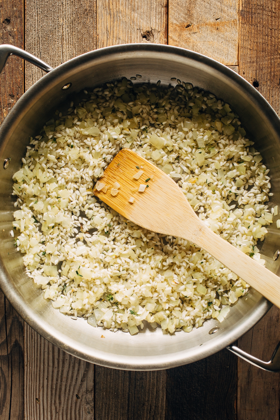 Making Mushroom Risotto