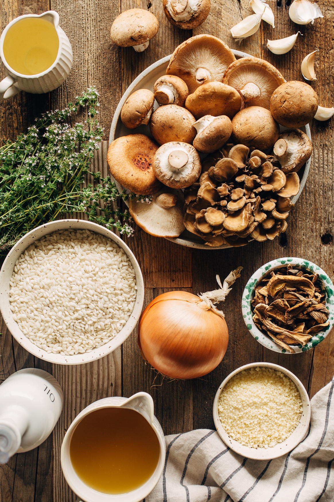 Mushroom Risotto Ingredients