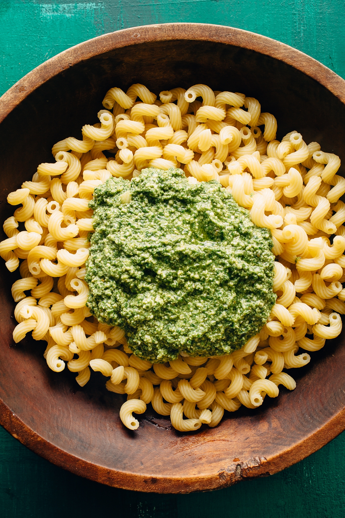 Pasta with Pesto on Top