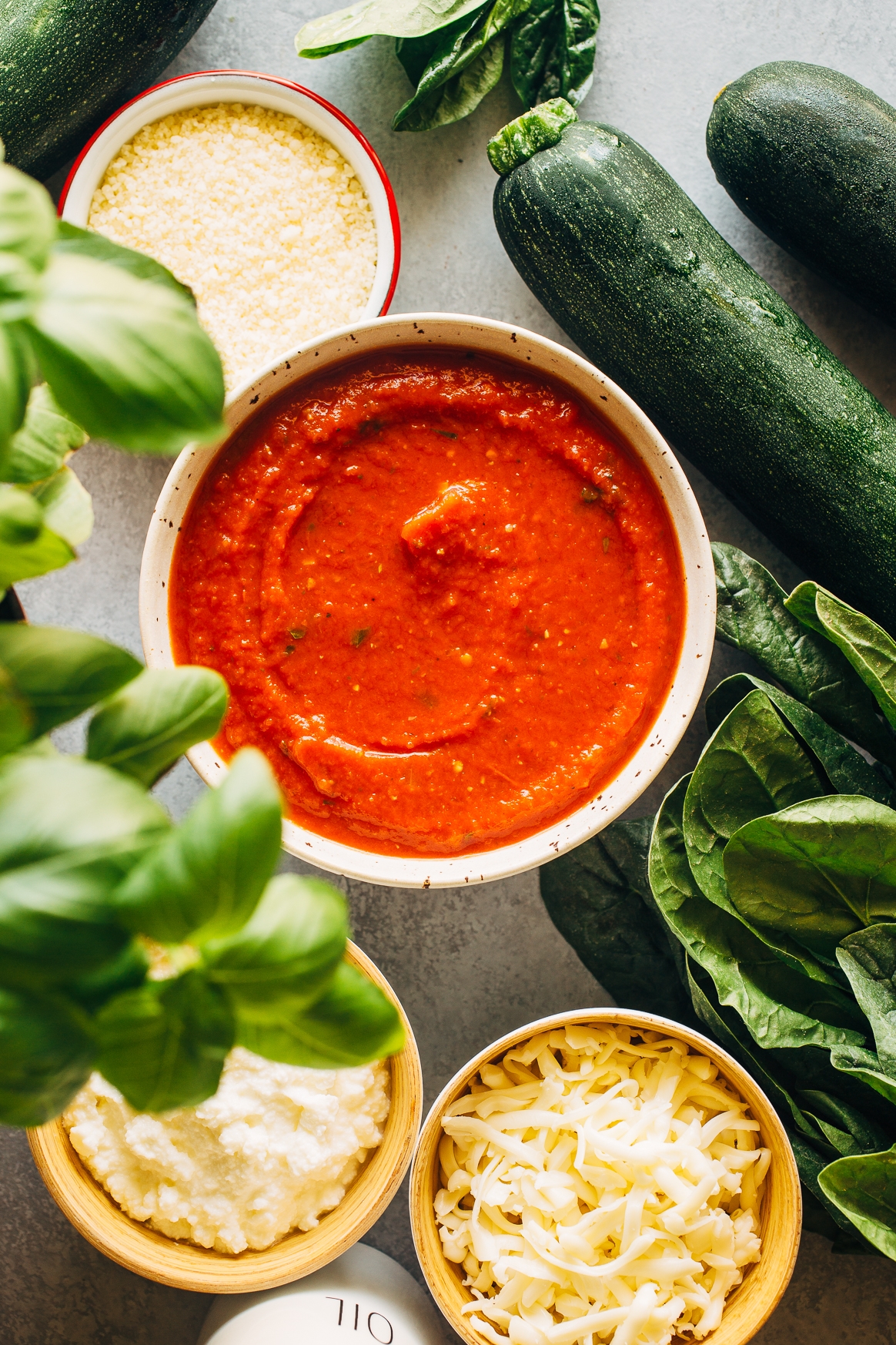 Zucchini Lasagna Ingredients