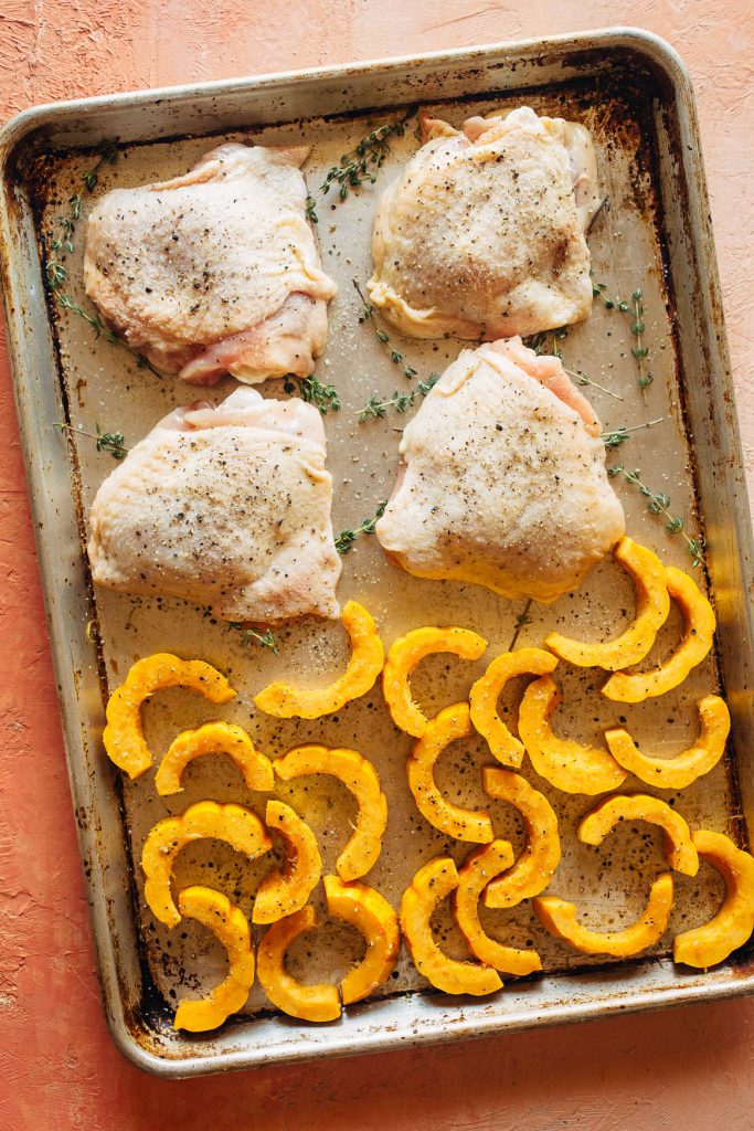 Sheet Pan Chicken and Delicata Squash