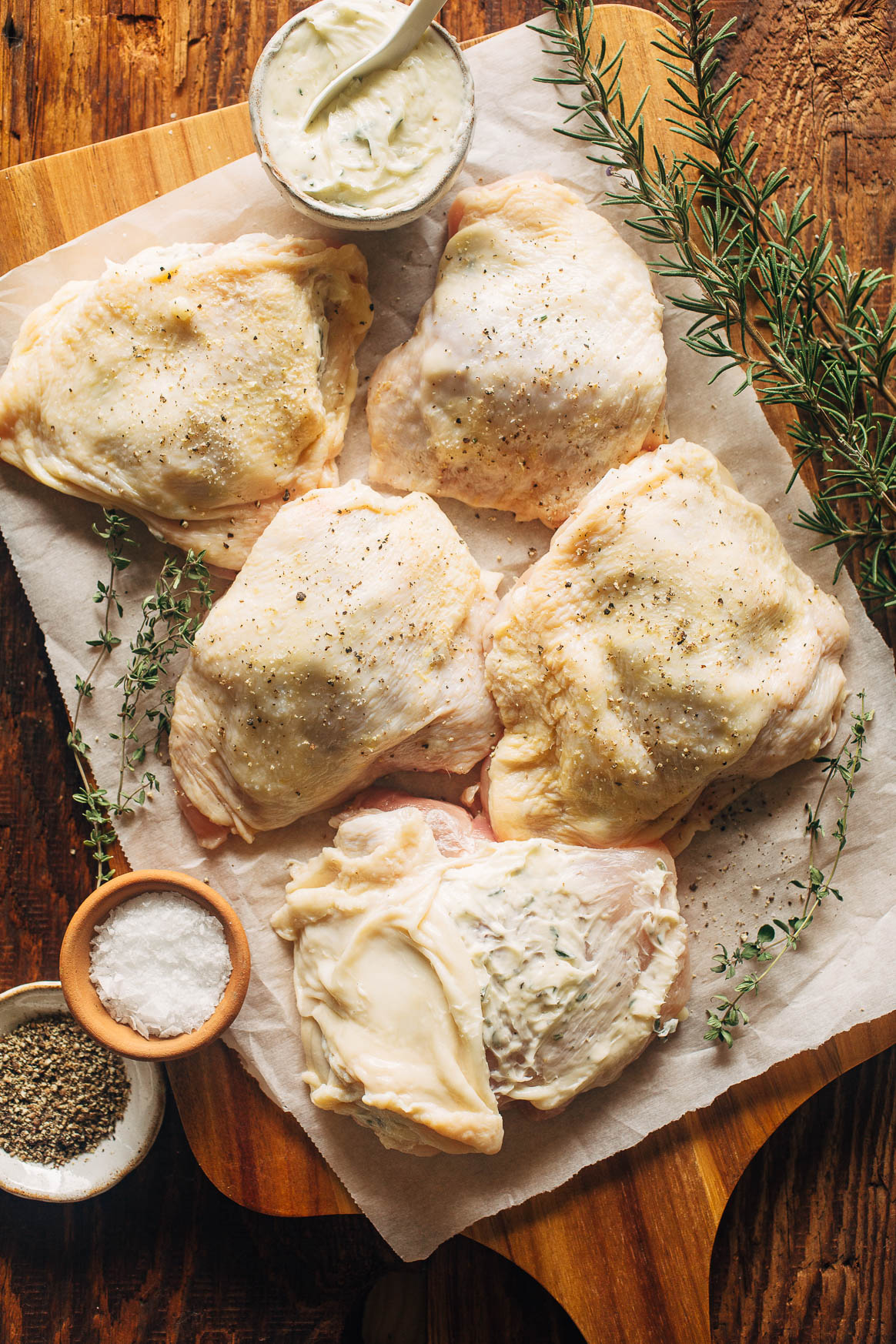 Buttering Chicken Thighs