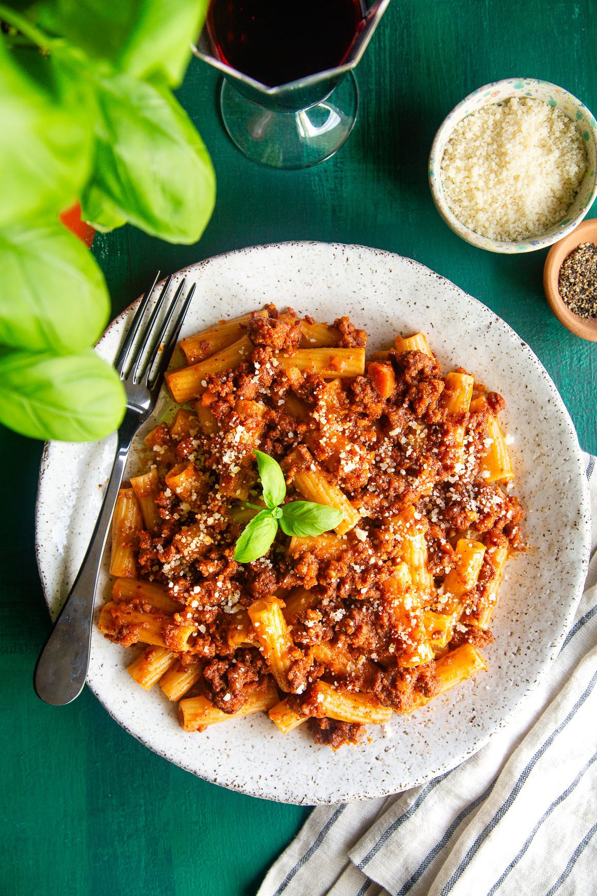 Chorizo Bolognese with rigatoni