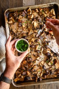 Oven Roasted Mushrooms with Chives
